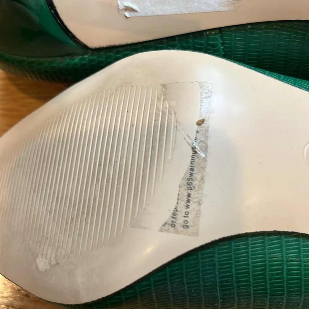 New York & Company green snake skin print pumps sz 10 - Picture 10 of 10